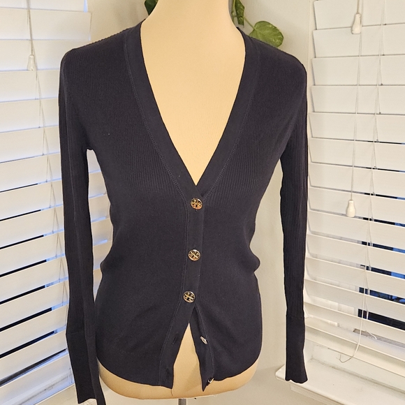 Tory Burch Sweaters - Tory Burch Black Cardigan Sweater with V-Neck